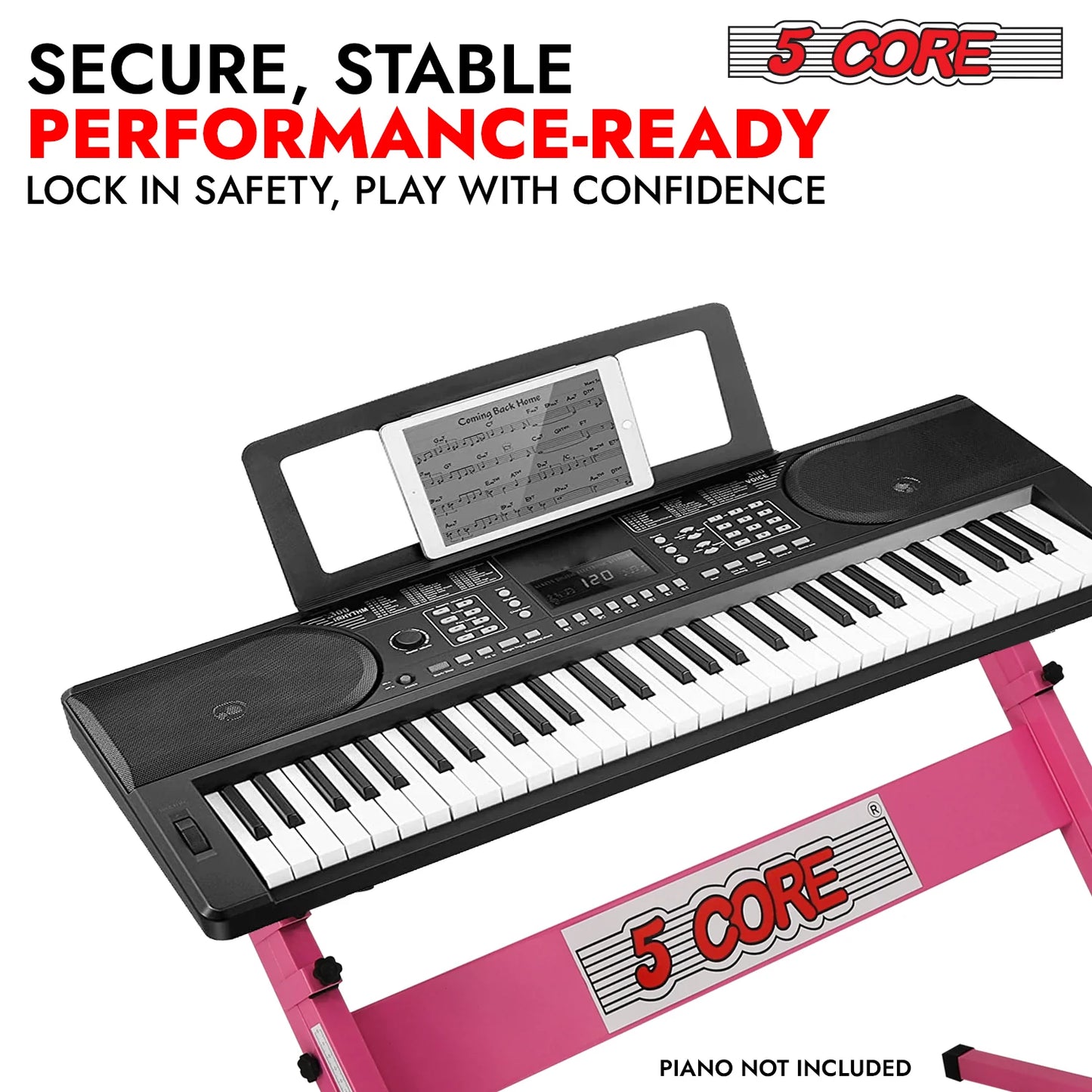 5 Core Keyboard Stand Z Style Height Adjustable Sturdy Piano Riser Lift Holder Stands