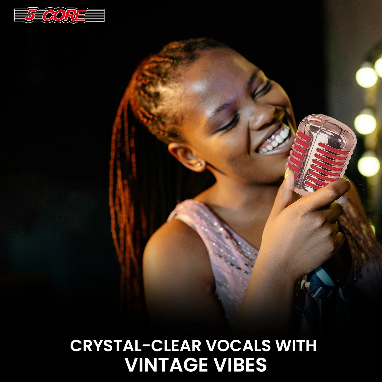 5Core Vintage Microphone Classic Dynamic Professional XLR Studio Retro Style Mic COPPER