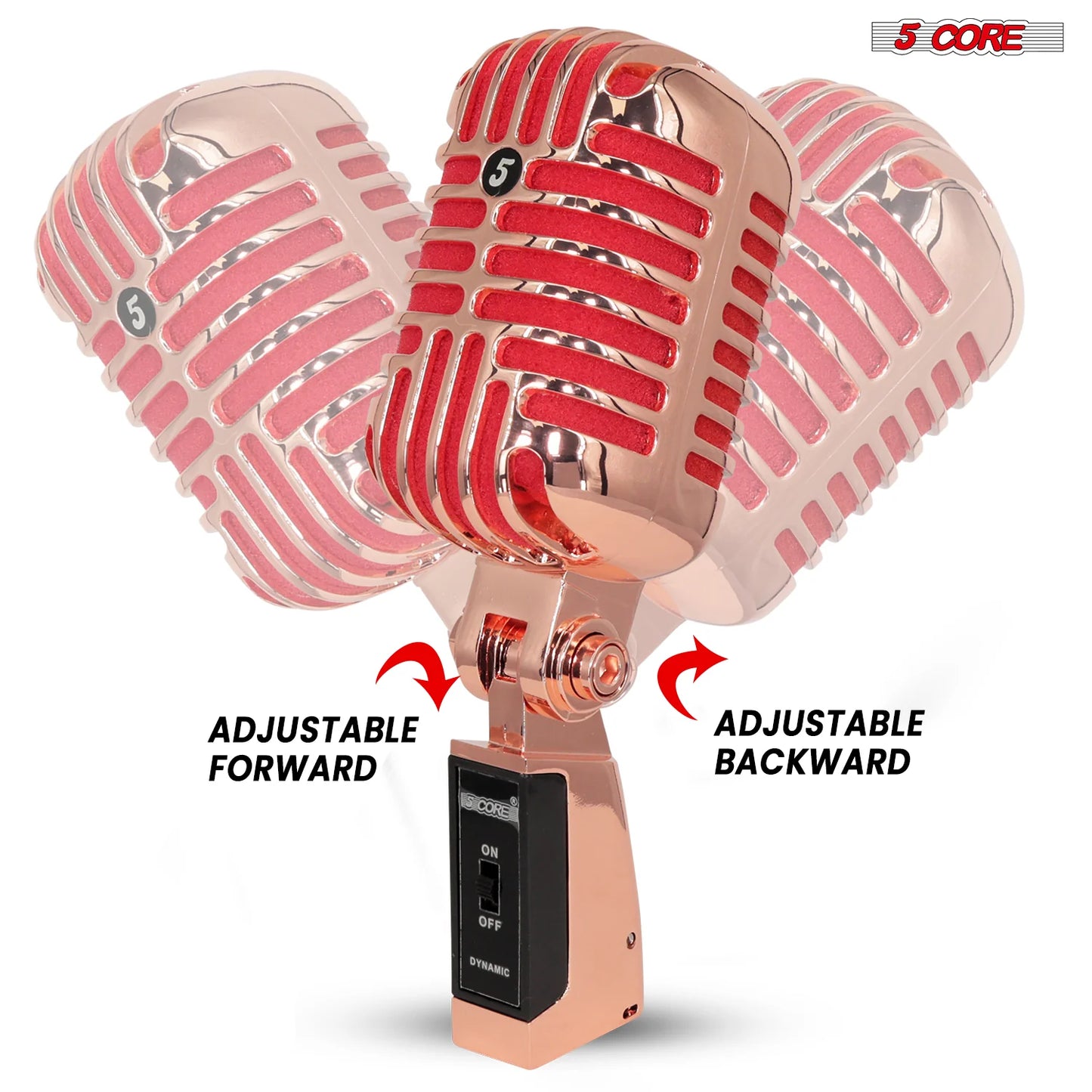 5Core Vintage Microphone Classic Dynamic Professional XLR Studio Retro Style Mic COPPER