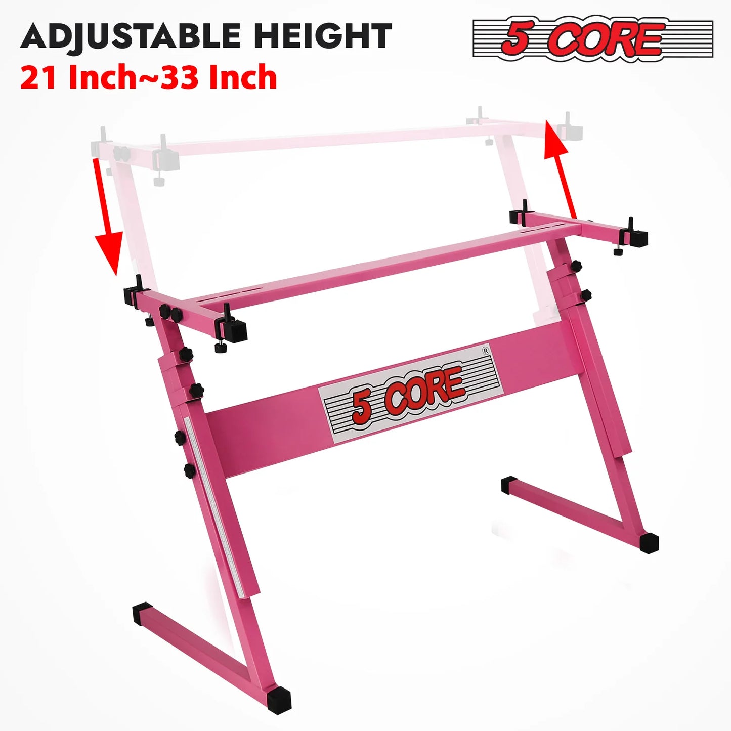 5 Core Keyboard Stand Z Style Height Adjustable Sturdy Piano Riser Lift Holder Stands