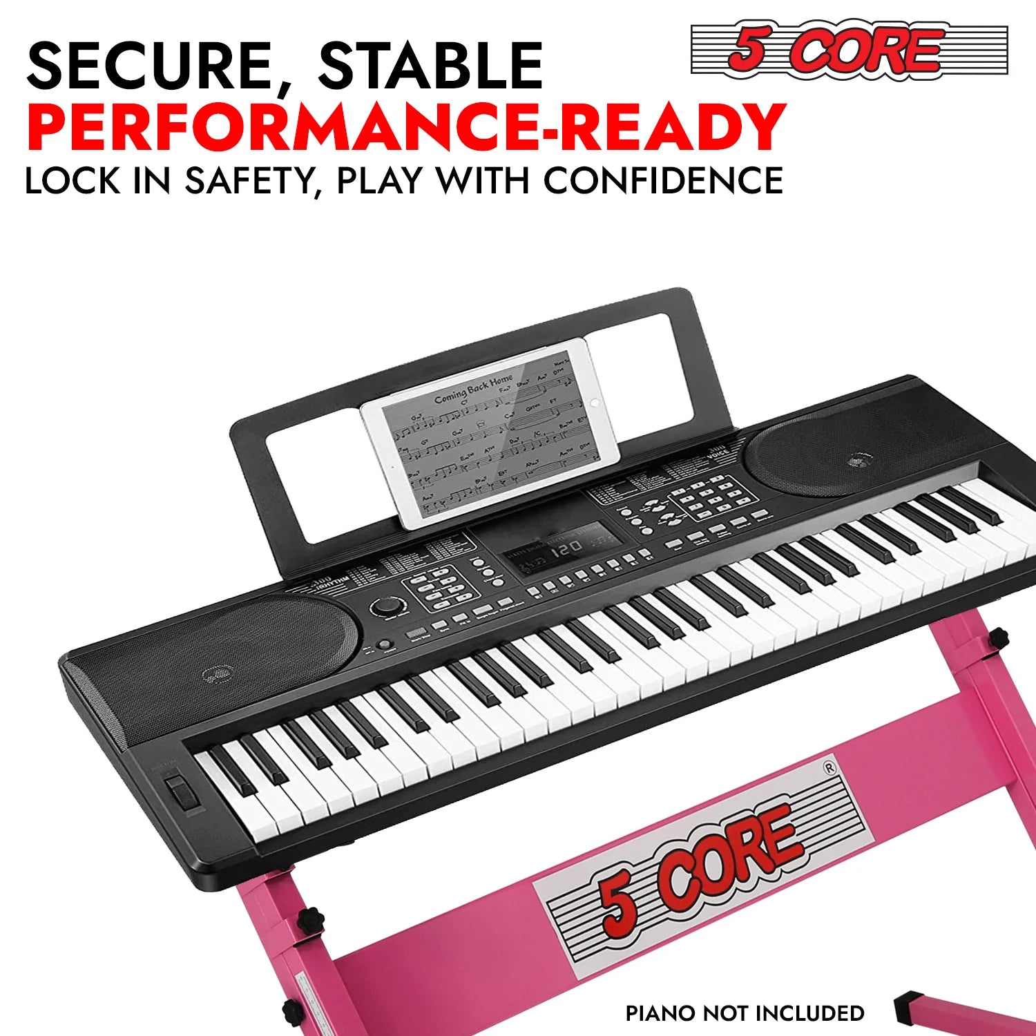 5 Core Keyboard Stand Z Style Height Adjustable Sturdy Piano Riser Lift Holder Stands